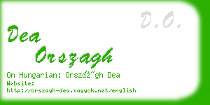 dea orszagh business card